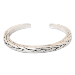 Silver cuff braid