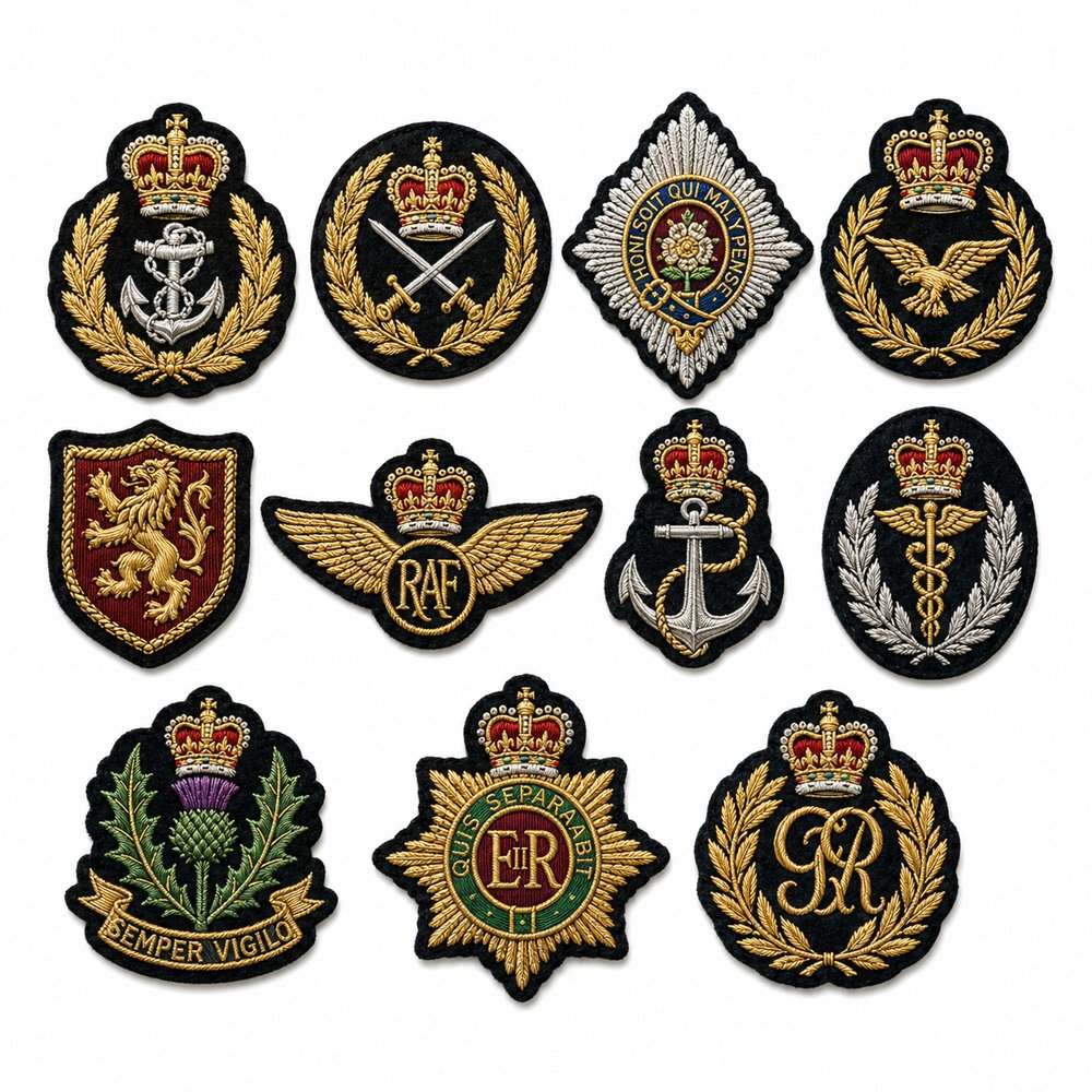 19 UK miltary hand embroided badges - Image 1