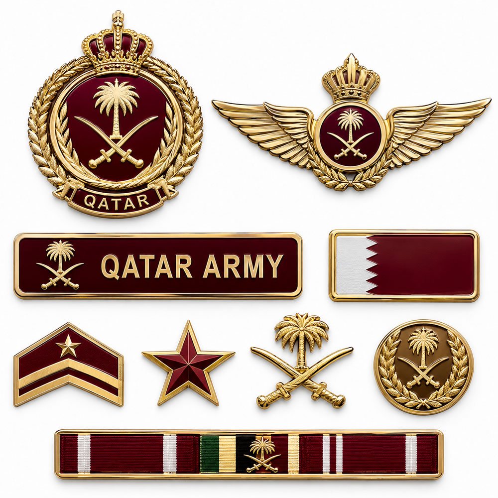 20 Qatar military metal badge - Image 1